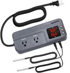 Temperature Controller with Dual Sensor AC Dual Stage Outlet Thermostat