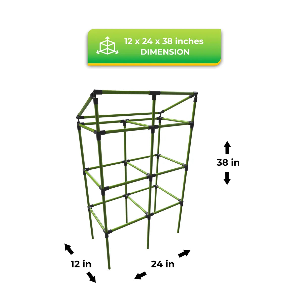 City Jungle Raised Bed Planter Box with Trellis