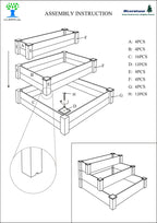 Eden™ 4'X18"X4' Raised Garden Bed
