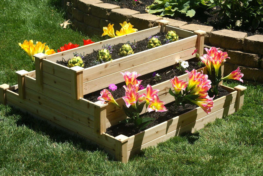 Eden™ 4'X18"X4' Waterfall / Pyramid Garden Bed Kit