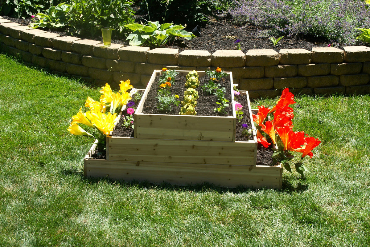 Eden™ 4'X18"X4' Waterfall / Pyramid Garden Bed Kit