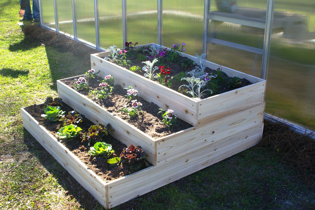 Eden™ 4'X18"X4' Waterfall / Pyramid Garden Bed Kit
