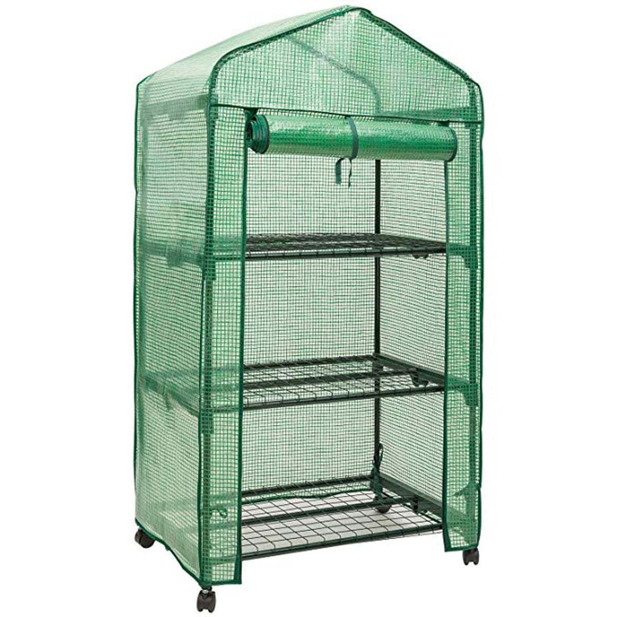 Genesis ™ 3 Tier 3X5X2.ft Portable Rolling Greenhouse with Cover