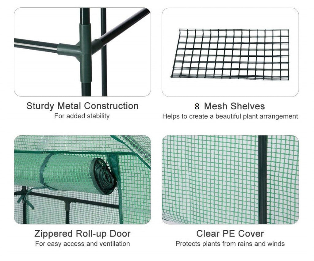 Genesis™ 5X6X4.ft Portable Walk In Greenhouse  with Heavy Duty Opaqua Cover