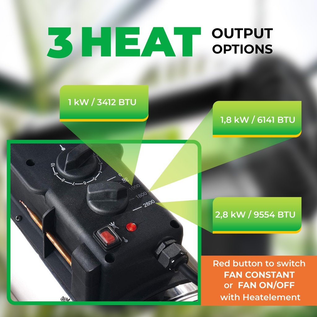 Phoenix™ Heater/Fan 2800 W/9554 BTUs With Manual Thermostat